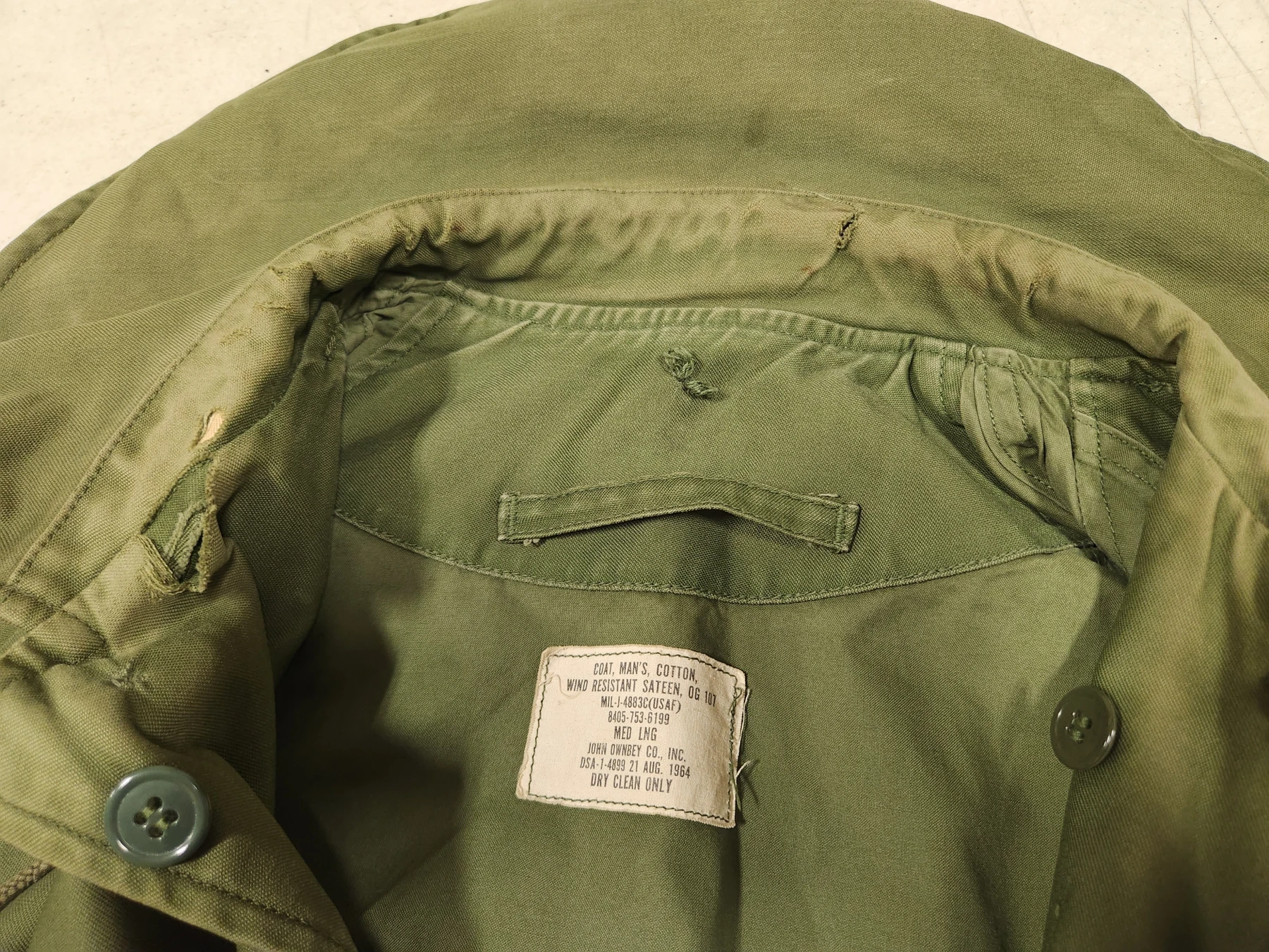USAF Field Jacket, OD 1964 (ML) - Image 4