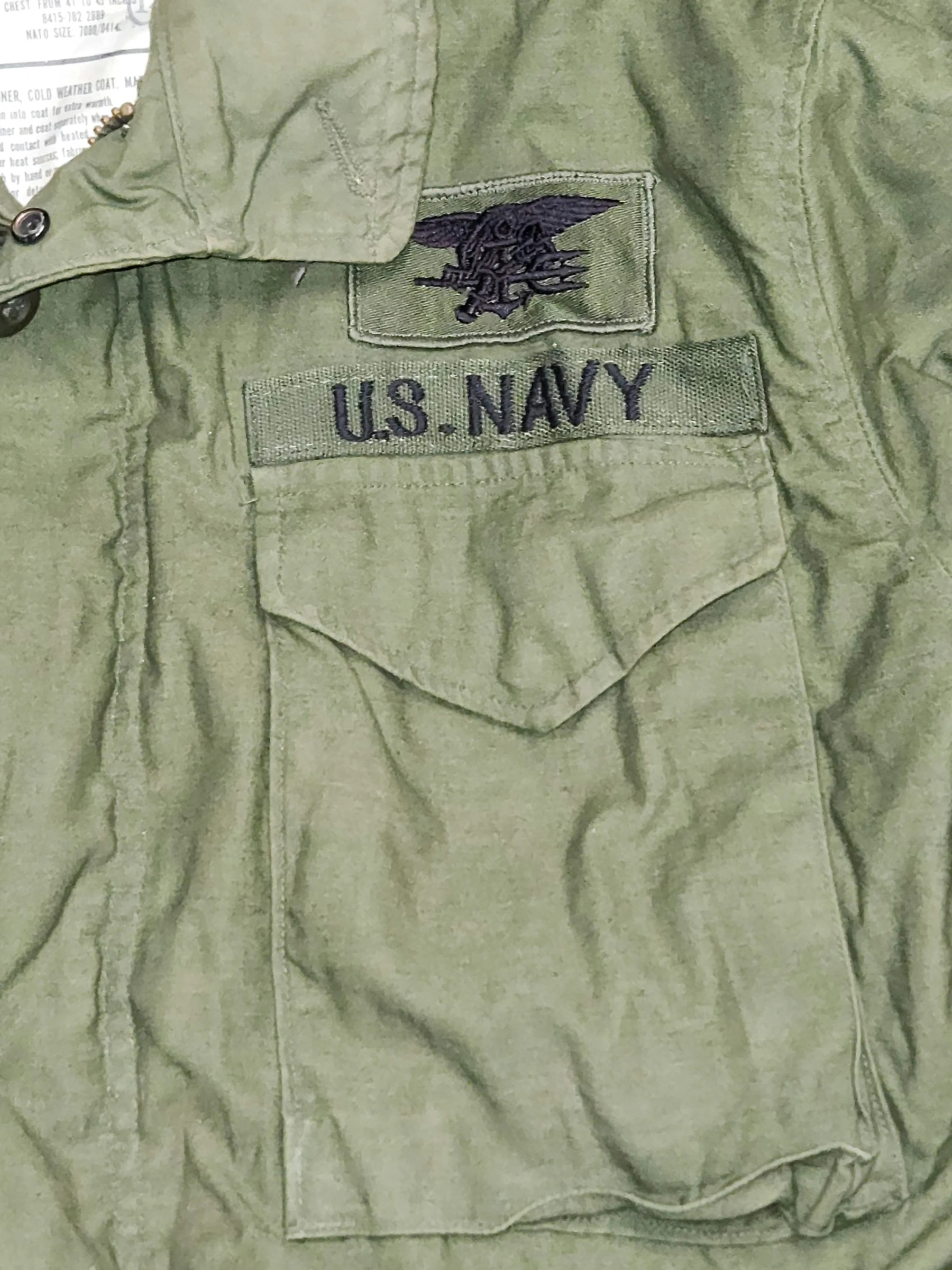 M-65 Field Jacket (MR), Named NAVY SEAL - Image 2