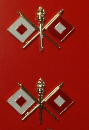 Signal Corps Branch of Service, Pin-On Bright - Image 1