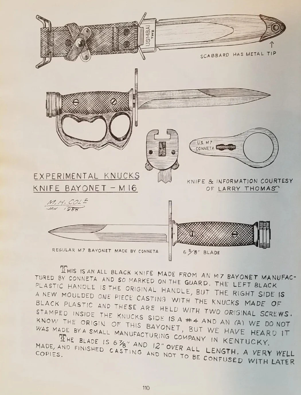 M7 Bayonet Fighting Knife Handle "Knuckle" - Image 2