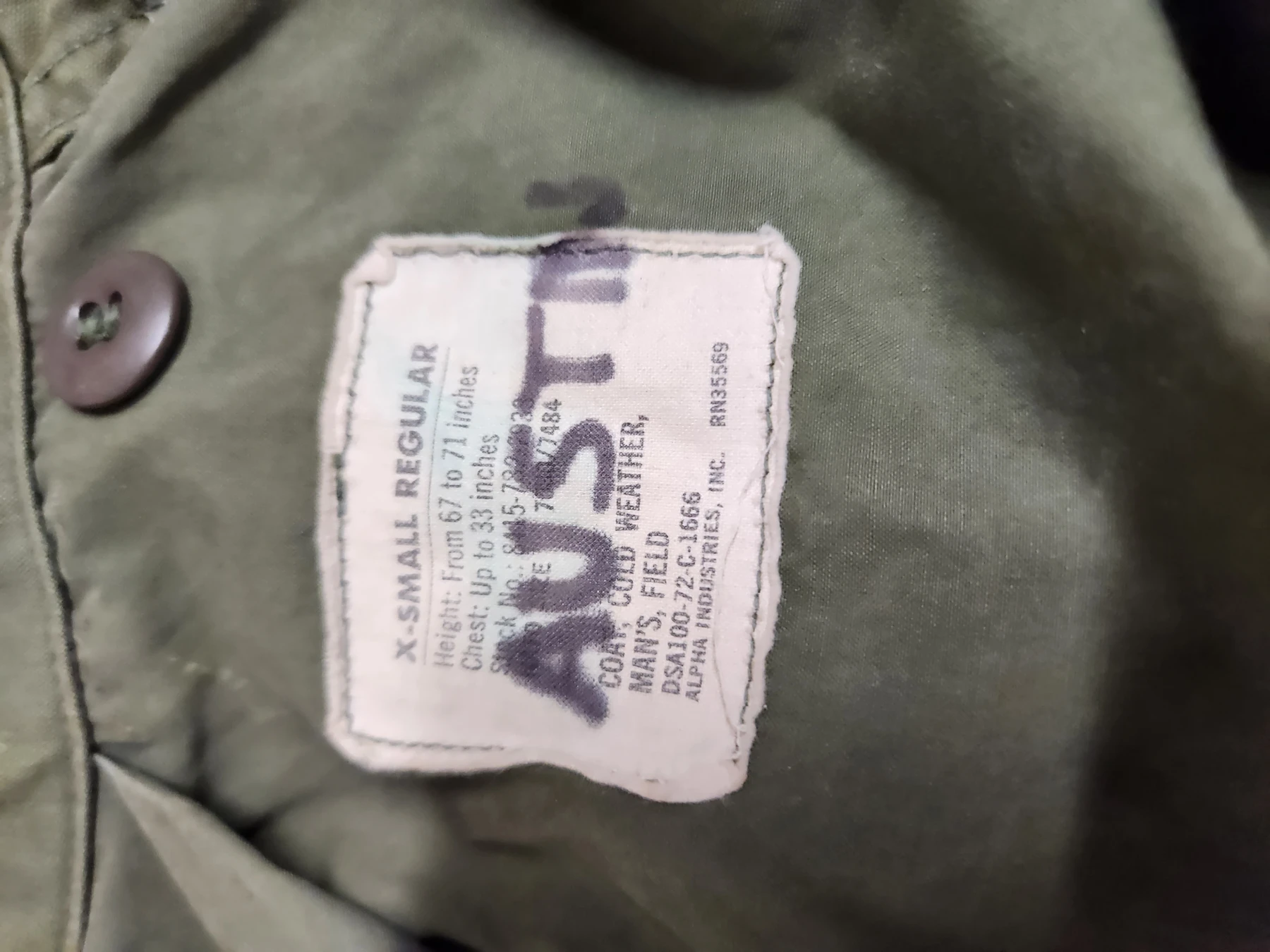 M-65 Field Jacket, USMC 1972 (XS-R) - Image 4