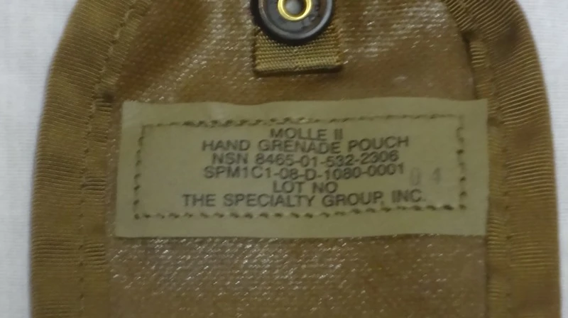 MOLLE II Hand Grenade Pouch, Coyote, USGI - Image 2