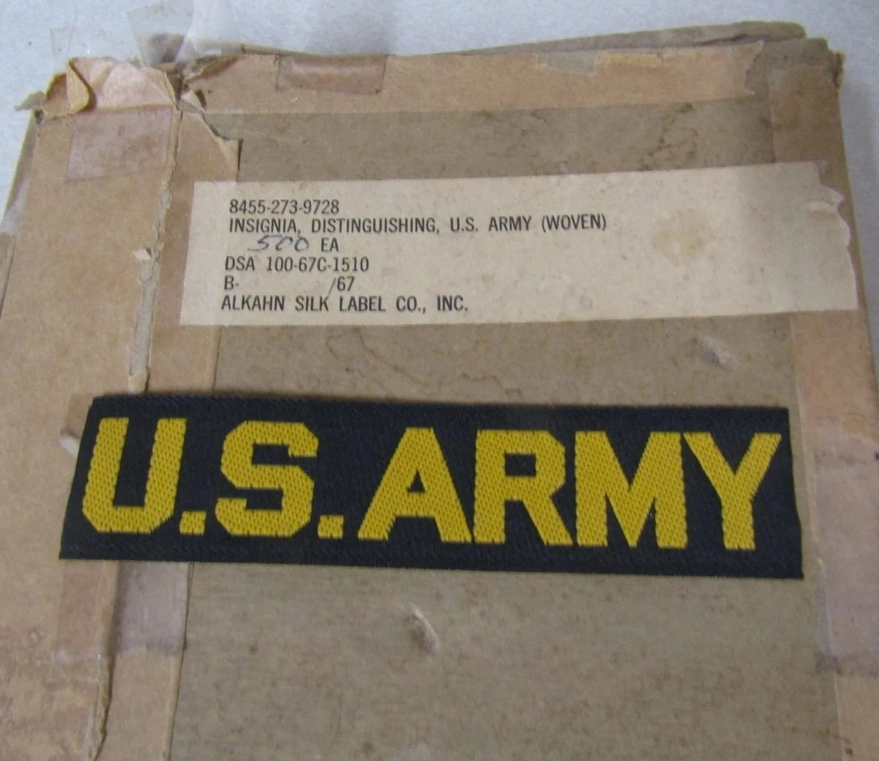 U.S. ARMY Branch Tape, Woven, Color (NOS) - Image 3