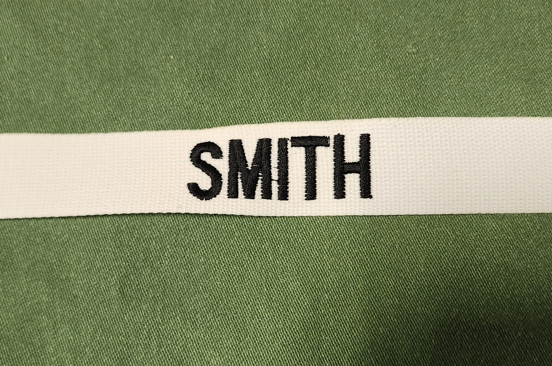 Name Tape, Embroidered, White - Image 2