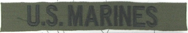 U.S. MARINES Branch Tape, Embroidered, Subdued - Image 1
