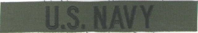 US NAVY Branch Tape, Embroidered, Subdued - Image 1