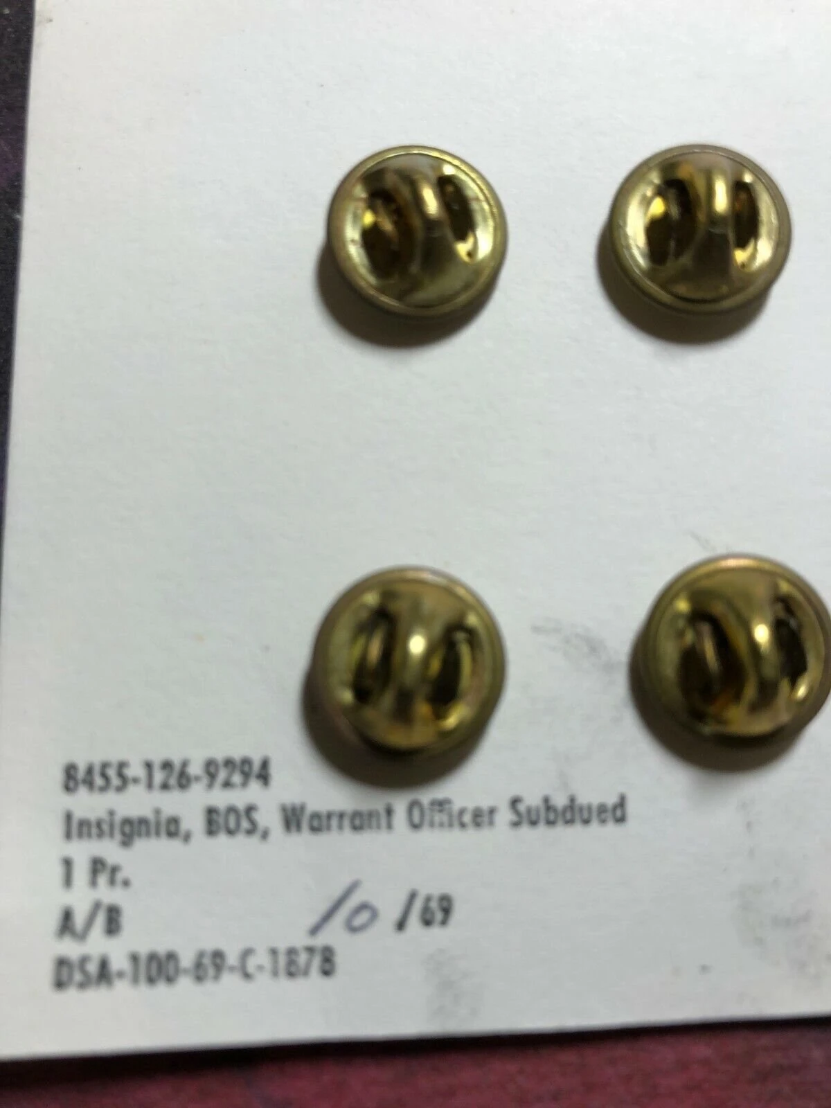 Warrant Officer Branch of Service, Pin-On Subd. - Image 2