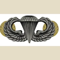 Parachutist Qualification Badge, Basic. Pin-On Metal.
