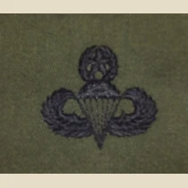 Parachutist Qualification Badge, Master. Subdued.