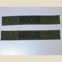 Name Tape Set (2), Stamped, OD Green NYLON