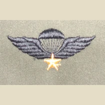 Vietnamese (RVN) Parachutist Qualification Badge. Embroidered, Color