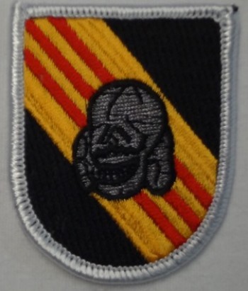 5th Special Forces Beret Flash, Merrowed with Skull.