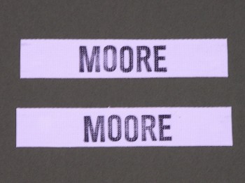 Name Tape Set (2), Stamped, White