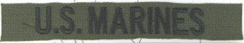 U.S. MARINES Branch Tape, Embroidered, Subdued