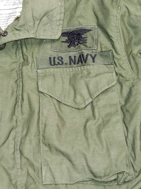 M 65 Field Jacket MR Named NAVY SEAL