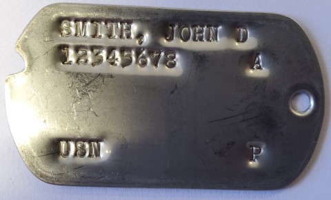 Navy dog tag format shop