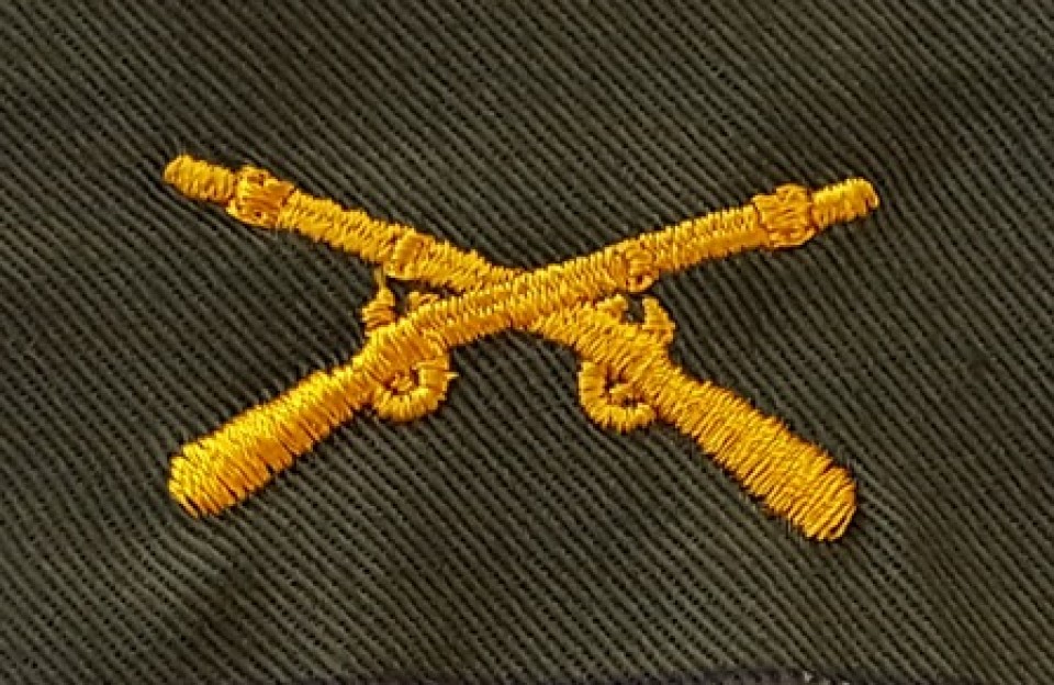 Infantry Branch of Service, Sew-On Color - Officer Sew On Collar Rank
