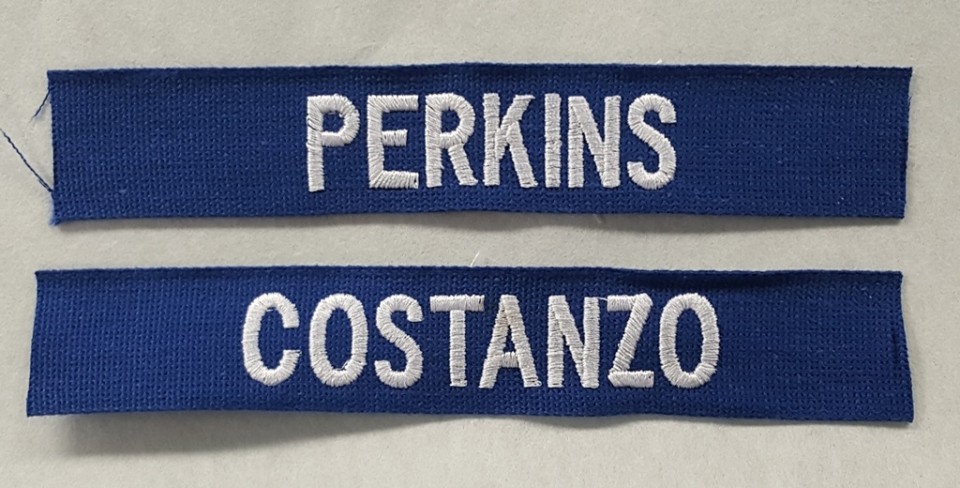 Name Tape, Embroidered, AF Blue