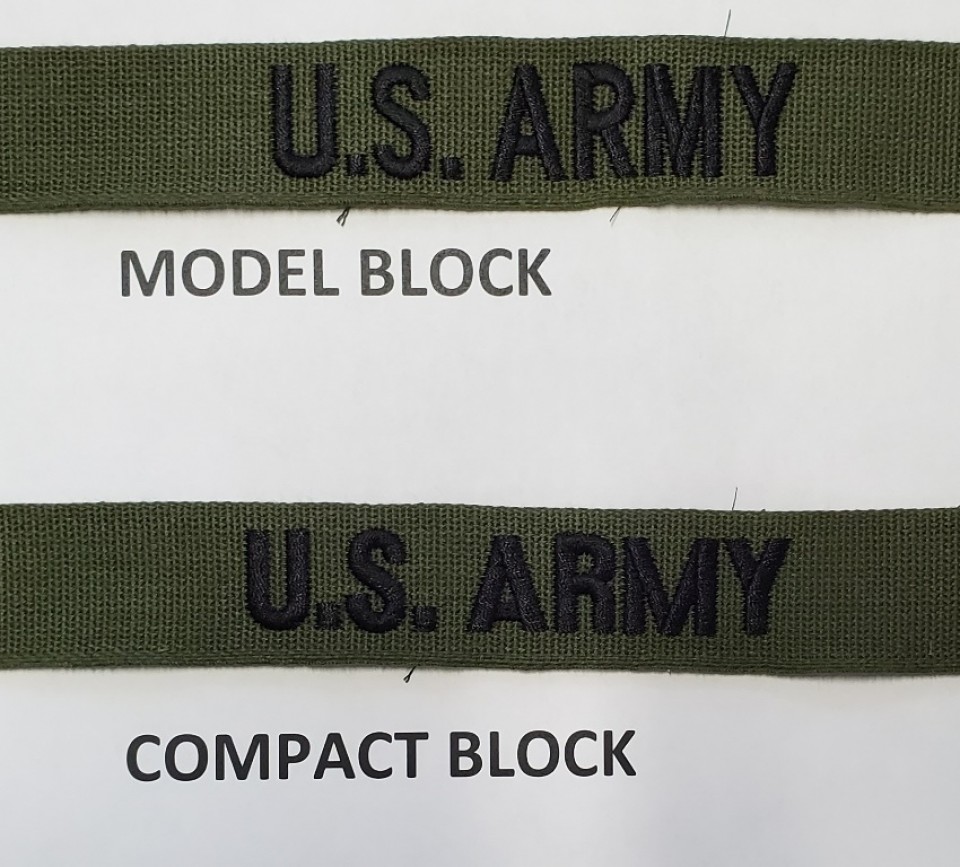 U.S. ARMY Branch Tape, Embroidered, Subdued