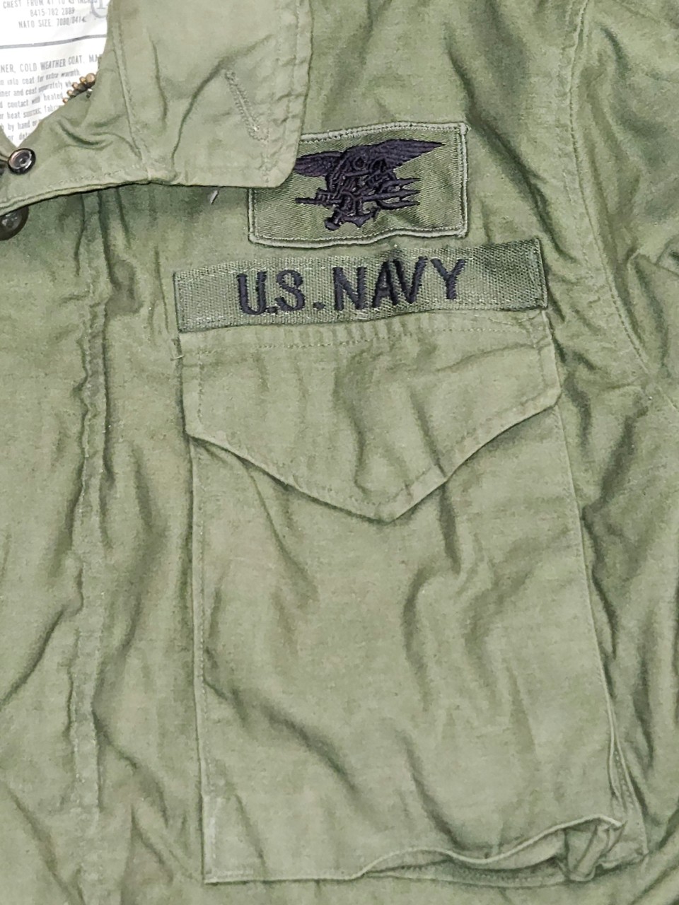 M 65 Field Jacket MR Named NAVY SEAL