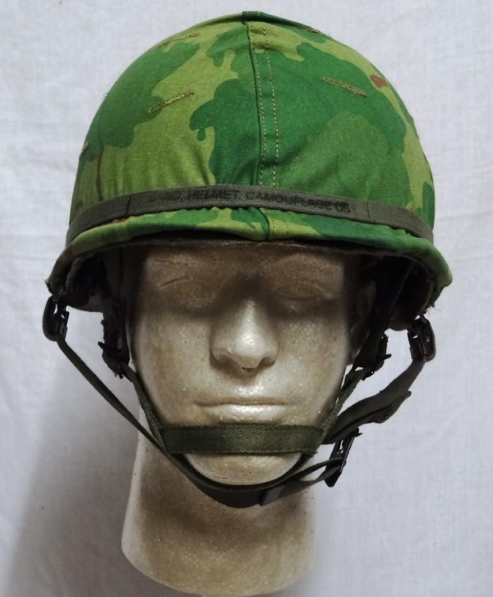M1C Airborne Helmet, Complete, VN Helmets & Body Armor