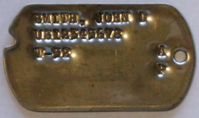Us navy best sale dog tag format